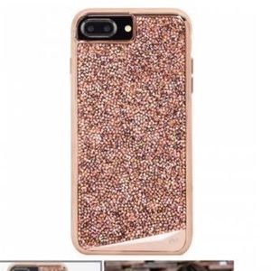 🚫SOLD🚫 Rose gold Bling iPhone plus casemate case